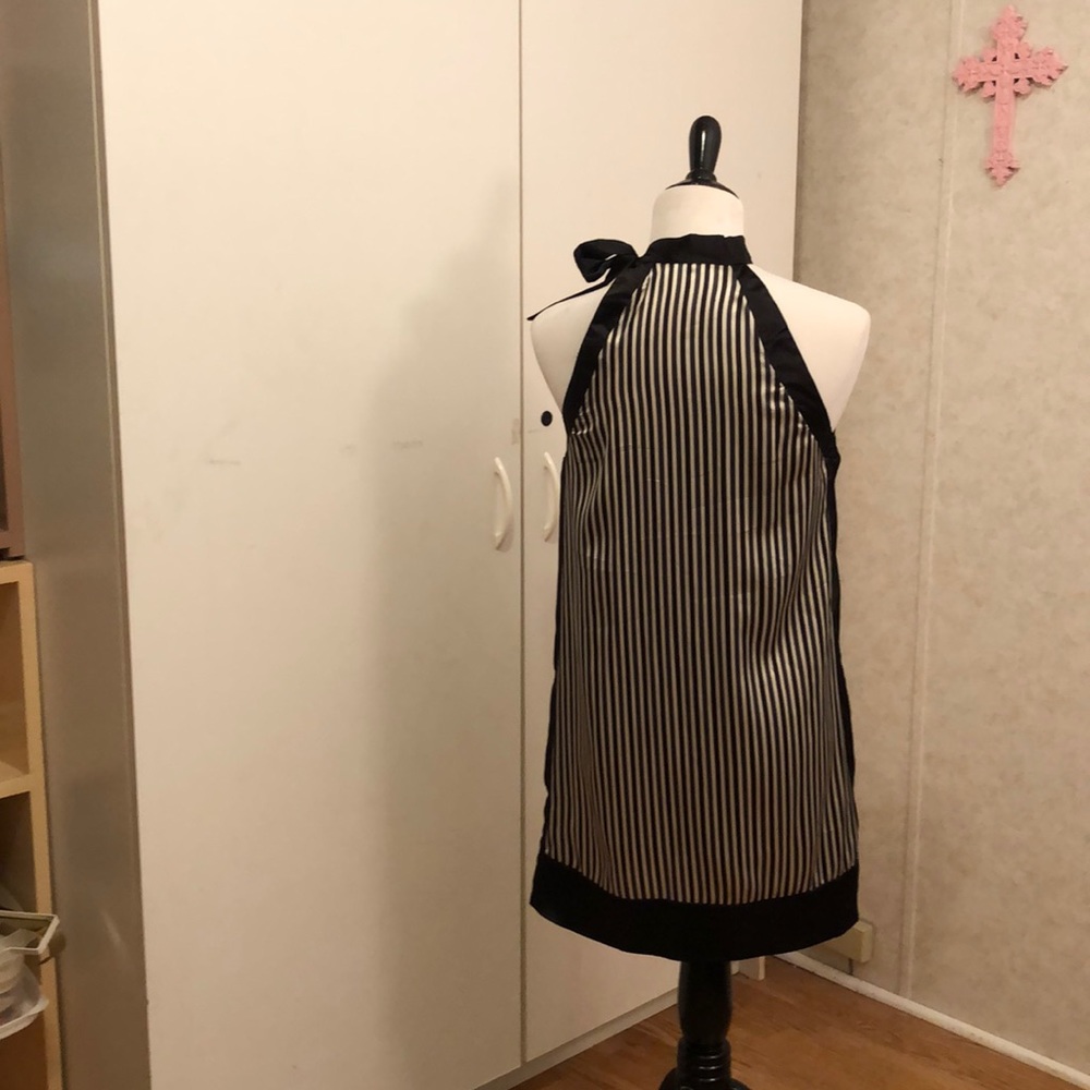 Black and white silk dress - Picture 3 of 3
